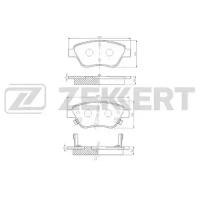 Колодки торм. диск. перед Opel Corsa D 06- Zekkert bs2343