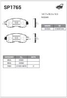 колодки дисковые передние Nissan Teana III 2.5 13 Sangsin Brake SP1765