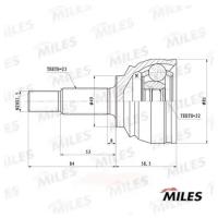 Шрус LADA X-RAY 15- нар. (КПП VAZ) GA20675 MILES GA20675