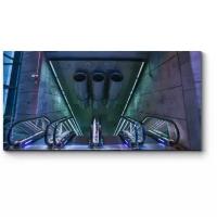 Модульная картина Picsis Современный эскалатор в метро (40x20)