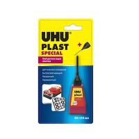 Клей UHU для пластика в емкости с дозатором, 34 мл