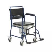 Кресло-каталка/коляска для инвалидов складная с санитарным оснащением Армед H 009B (туалет)