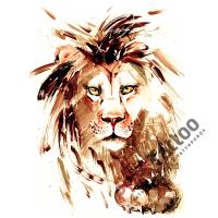 Переводная татуировка PrintTattoo Акварельный лев