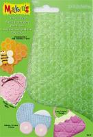 Текстурные листы Makin's для полимерной глины, комплект С (соты, волны, петля, кружево)