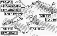 Рычаг задний левый, 0125ACA30LH FEBEST 0125-ACA30LH