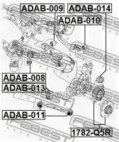 сайлентблок задней цапфы подвески FEBEST ADAB013