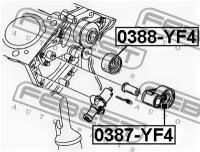 Ролик натяжителя ремня ГРМ HONDA ACCORD 02-08, 0387YF4 FEBEST 0387-YF4