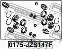 Ремкомплект суппорта тормозного переднего, 0175JZS147F FEBEST 0175-JZS147F