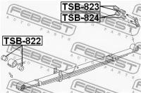 Втулка задней рессоры, TSB824 FEBEST TSB-824