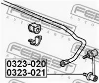 Тяга стаб.задн.прав. Honda Accord CL/CN/CM 02-08, 0323020 FEBEST 0323-020