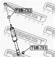 втулка заднего амортизатора подвески, TSB782 FEBEST TSB-782