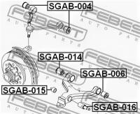 Сайленблок переднего нижнего рычага (SSANG YONG KYRON 2005-) FEBEST, SGAB015 FEBEST SGAB-015