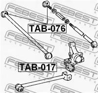 С/блок заднего попер. рычага, TAB076 FEBEST TAB-076