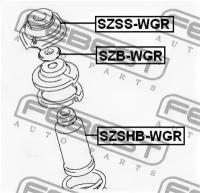 Опора переднего амортизатора, SZSSWGR FEBEST SZSS-WGR