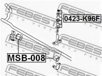 Втулка переднего стабилизатора, MSB008 FEBEST MSB-008