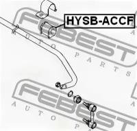 Втулка переднего стабилизатора, HYSBACCF FEBEST HYSB-ACCF