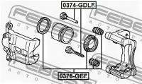 Ремкомплект суппорта тормозного переднего, 0375GEF FEBEST 0375-GEF