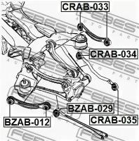 сайлентблок подвески FEBEST CRAB034