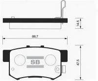 Колодки тормозные задние Sangsin Brake SP1076R