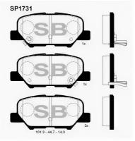 Колодки тормозные задние Sangsin Brake SP1731