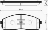 Колодки тормозные, SP1174 Sangsin Brake SP-1174