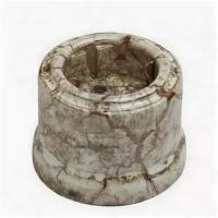 Розетка одинарная керамика мрамор с заземлением ретро Bironi Лизетта, B1-101-09