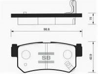 Колодки тормозные задние (дисковые), SP1151 Sangsin Brake SP-1151