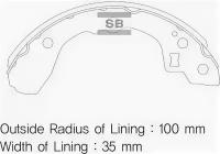 Колодки тормозные задние (барабанные), SA053 Sangsin Brake SA-053