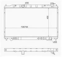 Радиатор NISSAN TEANA VQ2.3/3.5 03-, NS0004J31V6 Sat NS0004-J31-V6