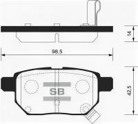 Колодки тормозные задние Sangsin Brake SP2094