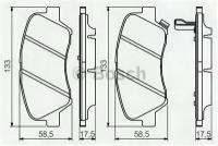 Колодки тормозные HY SOLARIS 10-/KIA RIO 11- передние BOSCH 0986494563