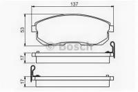 Колодки тормозные дисковые NISSAN JUKE/MAXIMA/TEANA/TIIDA/SUZUKI SX4 передние BOSCH 0986494277