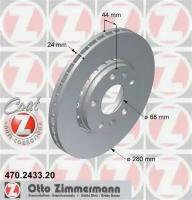 Диск торм REN DUSTER 10-/FLUENCE 05-/LAGUNA III 07-/MEGANE III 08-/SCENIC III 08- ПЕР вент 280Х24 ZIMMERMANN 470243320