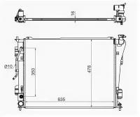 Радиатор HYUNDAI SONATA 2.0/2.4 10-, HY000710 Sat HY0007-10