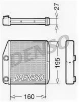 Радиатор отопителя FIAT: PUNTO / GRANDE PUNTO (199) 1.2/1.3 D Multijet/1.4/1.4 16V/1.4 Abarth/1.4 T-Jet/1.9 D Multijet 05 - OPEL: CORSA D 1.0/1.2/1. DENSO DRR09075