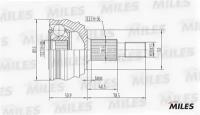 ШРУС AUDI A3 / VW G4 / SKODA OCTAVIA 1.4-1.9D 96-05 нар. GA20022 MILES GA20022