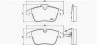 К-т торм. колодок Fr JAGUAR Brembo P36022