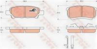 Колодки тормозные дисковые задн MITSUBISHI: AIRTREK 02-06, LANCER седан 03-, LANCER универсал 03-, OUTLANDER 03- TRW GDB3341