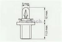Комплект ламп накаливания для грузовых автомобилей 10шт в упаковке 24V 1.2W BX8.5d Trucklight (стандартные характеристики) BOSCH 1987302514