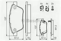 Колодки торм диск передн к-т BOSCH 0986494157