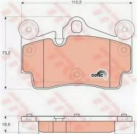 Колодки тормозные дисковые задн AUDI: Q7 06-, PORSCHE: CAYENNE 02-, VW: TOUAREG 02- TRW GDB1653