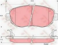 Колодки тормозные дисковые передн LEXUS: GS 05-, GS 93-97, GS 97-05, IS 99-, IS SportCross 01-, SC 01-, TOYOTA: ALTEZZA 99-, ALTEZZA GITA 01-, ARIST TRW GDB3235