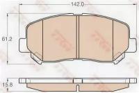 Колодки тормозные дисковые MAZDA: CX-5 2.0/2.0 AWD/2.2 D/2.2 D AWD 11- TRW GDB3562