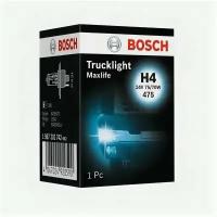 Лампа галогенная для грузовых автомобилей H4 24V 75/70W P43t Trucklight Maxlife (увеличенный срок службы и повышенная прочность конструкции) BOSCH 1987302742