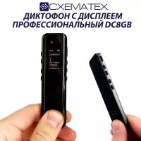 Цифровой профессиональный диктофон с дисплеем и 8 gb встроенной памяти