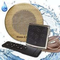 Комплект влагостойкой акустики для бани и сауны - SW1 Black ECO SAUNA (круглая решетка)