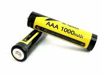 Батарейка ААА (мизинчиковая) Стандарт Аккумуляторные батарейки 1000mAh 1шт