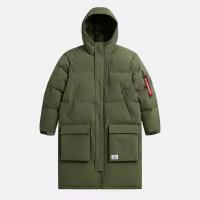 Куртка Alpha Industries Long Puffer Parka Размер L Мужской Зеленый