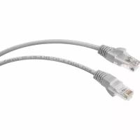 Патч-корд Cabeus U/UTP PC-UTP-RJ45-Cat.6-3m категория 6, 2xRJ45/8p8c, неэкранированный, серый, PVC, 3м