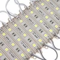 Светодиодный модуль SMD5054, 1.5 Вт, 3 LED, 135 Лм, IP65, 6500К, 12V, белый, набор 20 шт